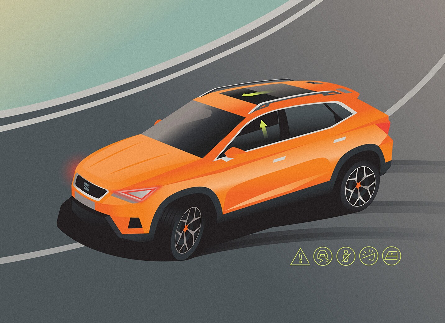 Nuevo SEAT Tarraco SUV con ABS (Sistema de frenos antibloqueo), ESC (Control Electrónico de Estabilidad) y XDS (autoblocante electrónico)